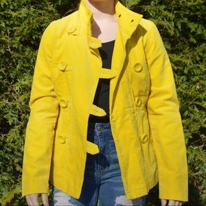 Adorable Yellow Bright Fabric Jacket Small